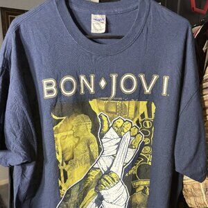 Bon Jovi 2013 Concert Tour Black 100% Heavy Cotton Adult Tee T-Shirt XL